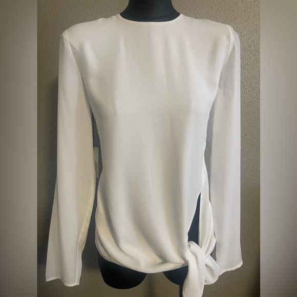 Aritzia Babaton., Womens Tadema Long Sleeve Blouse White Size XXS - Picture 3 of 8